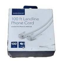 Insignia- 100' Landline Phone Cord RJ11 Connector NS-TPLC1002 - White picture