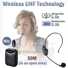 164FT UHF▪RX Wireless Microphone Headset Mic System w/LCD Screen for Teaching US picture