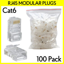 100PCS RJ45 Modular Plugs for Cat6 Ethernet Cable Connector Cat 6 8P8C End Plug picture