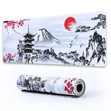 DKFVUA Japanese Cherry Blossom Large Mouse Pad, Desk Mat with Non-Slip Rubber... picture
