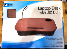 Home Exclusives Laptop Desk with LED Light Cherry Finish picture