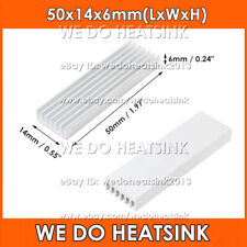 50x14x6mm With or Without Tape Silver Extruded Aluminum Heatsink Cooler Radiator picture