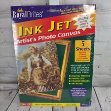 Royal Brites Ink Jet Artist's Photo Canvas 5 Sheets 8.5