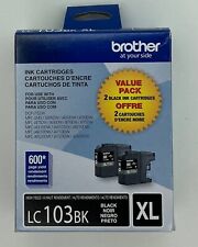 Genuine Brother LC103BK XL Black Pack Ink Cartridges EXP 09/26 2 Pack SEALED picture
