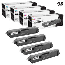 LD Products Compatible Toner Cartridge for Brother TN433BK HY Black 4 Pack picture