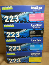Genuine Brother Set Of 4 Toner Cartridges TN223C, TN223M  TN223Y TN233BK picture