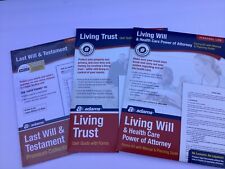 Adams 3 Piece Set~Last Will & Testament ~Living Trust~Living Will~Factory Sealed picture