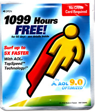 Vintage Rare AOL “Running Man” Superhero 1099 Hours AOL CD, New Factory-Sealed picture