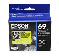 *11/2026* Genuine Epson 69 Black Ink Cartridge Twin Pack (T069120-D2) picture