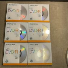Lot of 6 New / Old Stock, Sealed Memorex Mini DVD-R Discs 1.4 GB picture