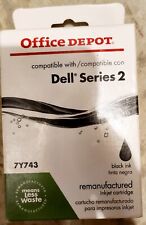 5 ** BOXES DELL SERIES 2 7Y743 BLACK INKJET CARTRIDGE Office Depot NEW SEALED  picture