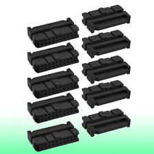 10 x 2.54mm Pitch Female 20 Pin Flat Cable IDC Socket Connector Black picture