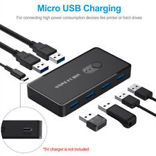 Share 4 USB 3.0 Switch Devices Between Two Systems For PC Printer Scanner Mouse picture
