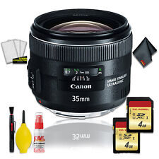 Canon EF 35mm f/2 IS USM Lens (Intl Model) +2x 4gb Memory Card and Cleaning Kit picture