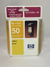 Vintage Genuine HP 50 Yellow Ink Cartridge 51650Y OEM Sealed Exp. 2003 Sealed picture