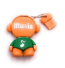 Musicman Music Headphones Male Fugur Orange Green Funny USB Stick picture