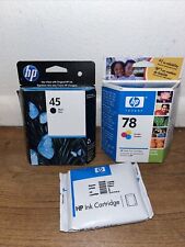 Lot Of 3 HP Ink Cartridges 45 Black 78 Tricolor New Sealed HP940 Magenta picture