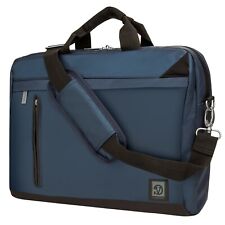 Canvas Blue Laptop Briefcase Shoulder Bag For 15