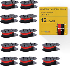 12 Pack Replacement for Porelon 11216 Universal Twin Spool Calculator Ribbon 119 picture