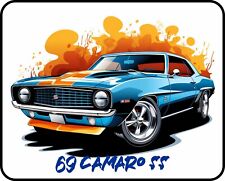 1969 CAMARO SS  Mouse Pad VINTAGE Classic Art Paintings 7 3/4  x 9