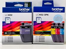 New Genuine Brother LC402 Black Cyan Magenta Yellow 4PK Ink Cartridges Box picture