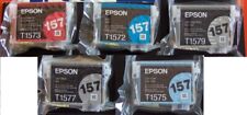 Genuine Set 5 Epson T1572 T1573 T1575 T1577 T1579 Inkjet Cartridges Sealed Bag picture