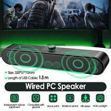 Wired PC Speakers LED Light Computer Speakers Deep Bass 3.5mm Desktop PC Laptop picture