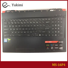 MS-16P4 FOR MSI GL63 GP63VR Black C Shell Upper Palmrest Red Keyboard Touchpad picture