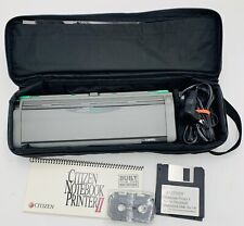Vtg Citizen Notebook Printer II With Carry Case Spool Manual Data Battery picture