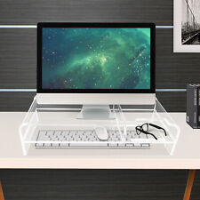 2 Tiers Premium Acrylic Monitor Stand, Large Size Monitor Riser/Computer Stand picture