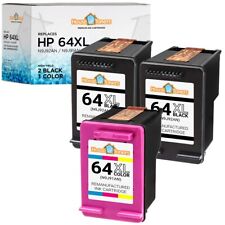 3PK for HP 64XL Black Color Ink HP ENVY 7120 7130 7132 7155 7158 7164 7800 7820 picture