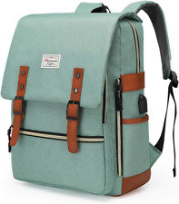 Modoker Upgraded Vintage Laptop Backpack Bookbag,Travel Laptop Backpack with USB picture