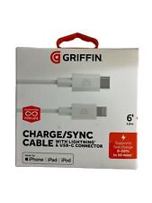 Griffin USB C to iPhone Charge Sync Cable 6ft White 1.8M picture