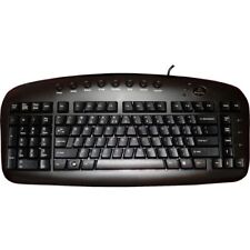 LEFT HANDED Ergonomic KEYBOARD WIRED USB BLACK picture