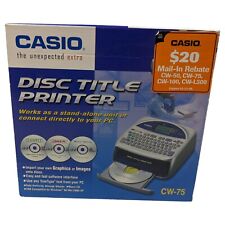 Casio Disc Title Printer CW - 75 - New Open Box *READ picture