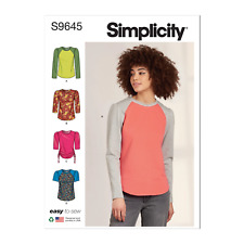 Simplicity Sewing Pattern S9645 MISSES' KNIT TOPS picture