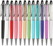 12pcs/pack MengRan Bling Bling 2-in-1 Slim Crystal Diamond Stylus pen and Ink Ba picture