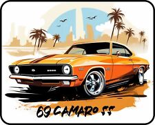 1969 CAMARO SS  Mouse Pad VINTAGE Classic Art Paintings 7 3/4  x 9