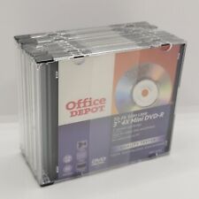 NEW SEALED 10 Pack Of Office Depot Mini DVD-R Discs With Cases 1.4GB picture