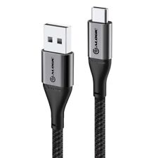 O-Alogic 30cm Super Ultra USB 2.0 USB-C to USB-A Cable 3A/480Mbps Space Grey picture