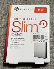 RARE NEW IN BOX Seagate FOR MAC Backup Plus Slim USB 3.0 2TB External Hard Drive picture