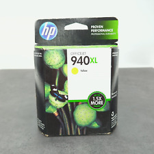 Genuine HP Office Jet 940 XL High Yield Yellow Ink Cartridge Exp 4/15 NEW SEALED picture