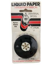 Vintage Liquid Paper Typewriter Ribbon Universal Spool Black 2443 NOS 1979 NIP picture