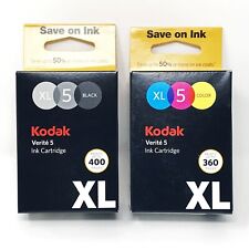 Lot 2 Kodak Verite 5 XL Black & Color Replacement Ink Jet Cartridge V50 V55 V640 picture