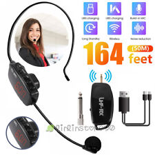 UHF Wireless Microphone Headset 164ft Handheld Mic 2 in 1 Speaker for Teaching picture