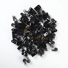 100 Pack 1/2 inch Cable Clamps Black Plastic Nylon UV Resistant Automotive picture