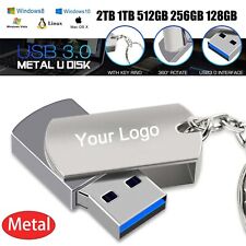 Custom Logo Name USB 3.0 Flash Drive Memory Stick Rotating Thumb Data Storage US picture