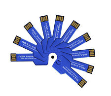 Blue USB 2.0 100PCS 2GB Free Custom Logo USB Flash Drive For Company Gift PC  picture