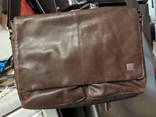 Knomo London brown leather laptop bag Messager Briefcase Beautiful Travel picture