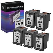 Remanufactured Ink Cartridge Replacement for HP 61XL High Yield (Black, 5-Pack) picture